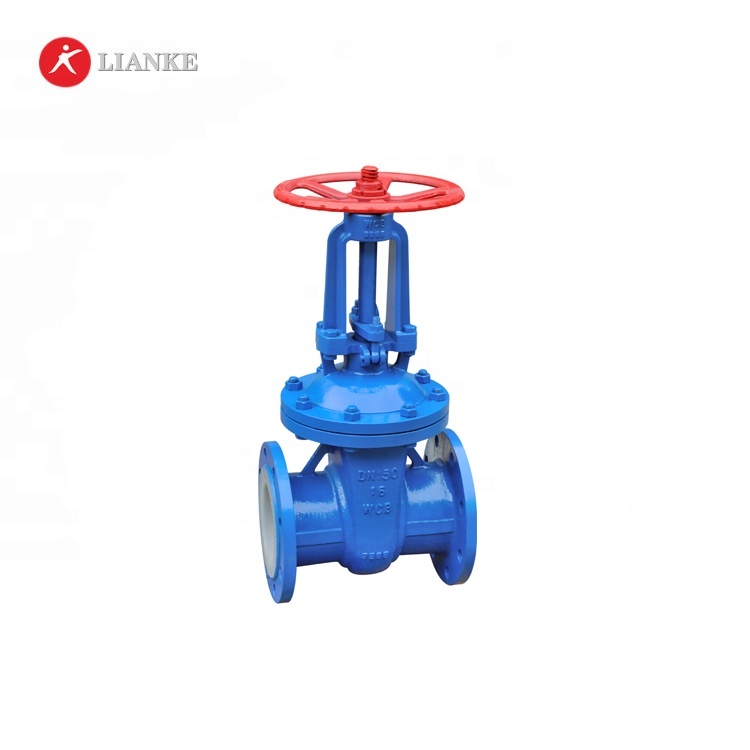 Flange stainless steel FEP lined gate valve for chemical industry