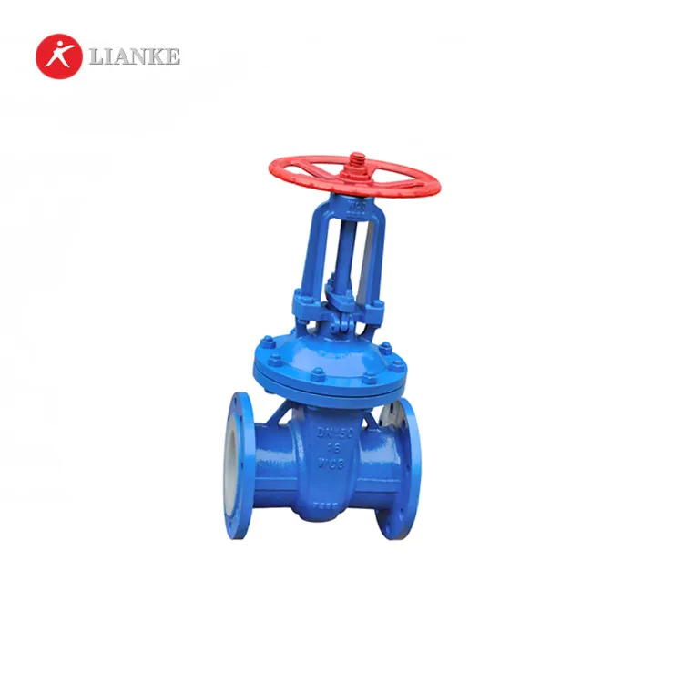 Flange stainless steel FEP lined gate valve for chemical industry