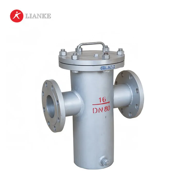 DN150 PN16 flanged connection 200 mesh stainless steel 304 big basket strainers