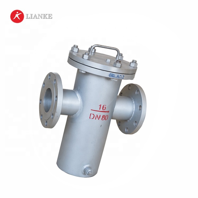 DN150 PN16 flanged connection 200 mesh stainless steel 304 big basket strainers
