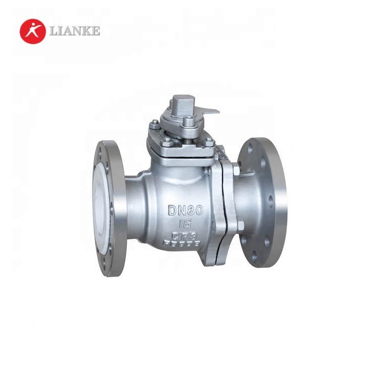 PTFE / PFA lined stainless steel ball valve