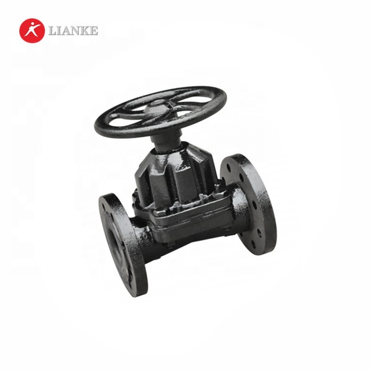 BS standard straight type cast iron rubber lined diaphragm valve