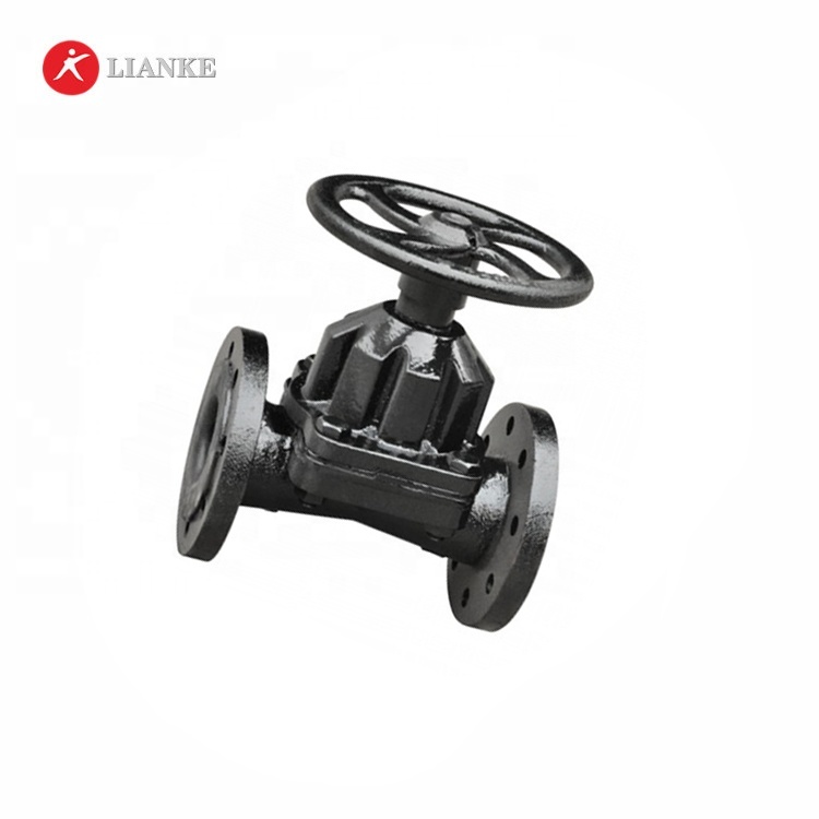 BS standard straight type cast iron rubber lined diaphragm valve