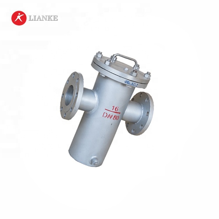 DN80 PN16 flanged connection 200 mesh stainless steel big basket strainer industrial