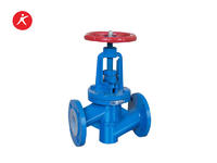 Fluorine Lined Bellow Seal Flanged Globe Valve For Water (J41FEP/PFA)